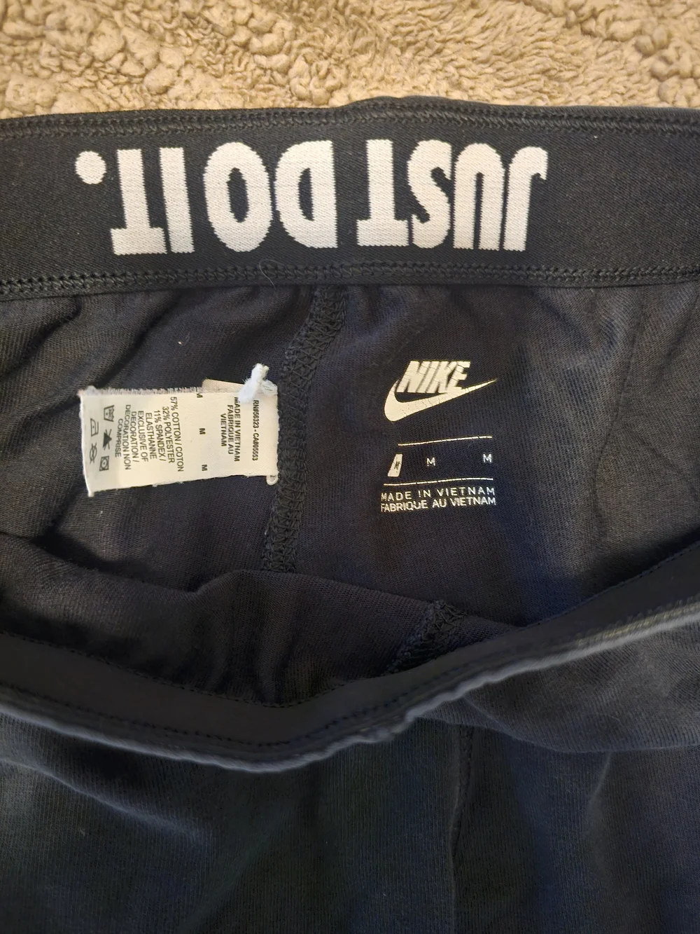 Nike Black Leggings with White Logo